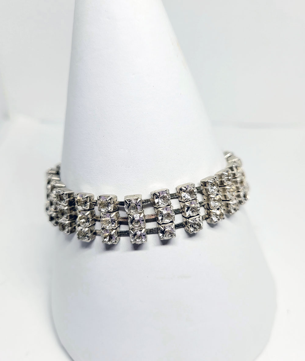 Crystal 3 row bracelet – Red's Jewels